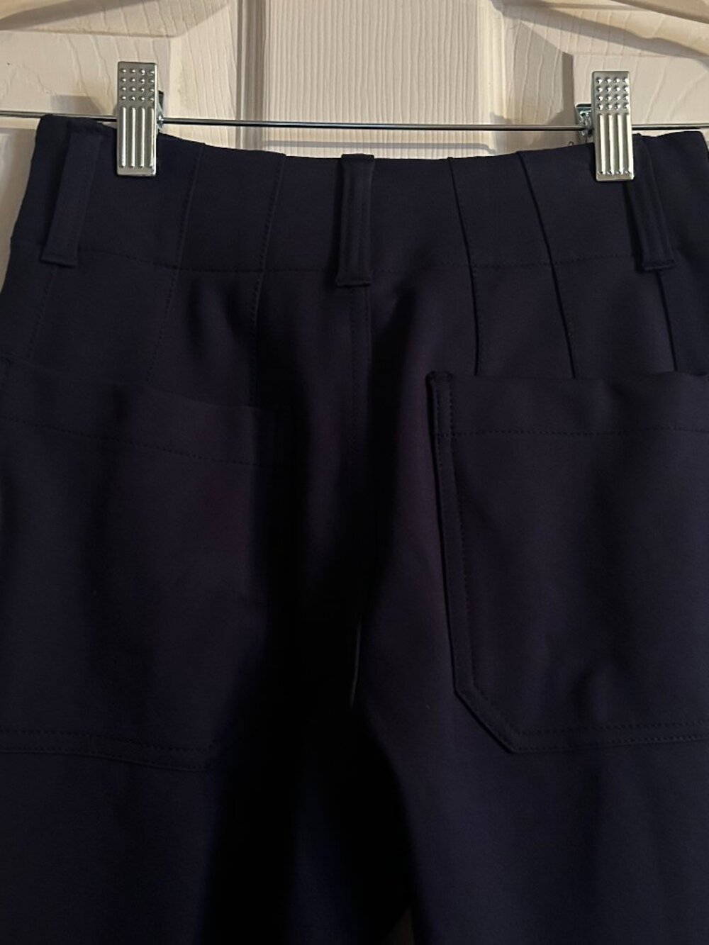 ✨ Anthropologie Maeve The Colette Knit Wide-Leg Cropped Pants in Navy - Picture 5 of 8